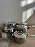 6x BK pannenset, Ophalen, Zo goed als nieuw, Rvs, Pannenset