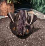 Zwart leren muis portemonnee, Overige merken, Verzenden, Zwart, Nieuw