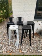 Set van 5 barkrukken, Huis en Inrichting, Barkrukken, Ophalen, Met voetsteun, 60 tot 90 cm, Metaal