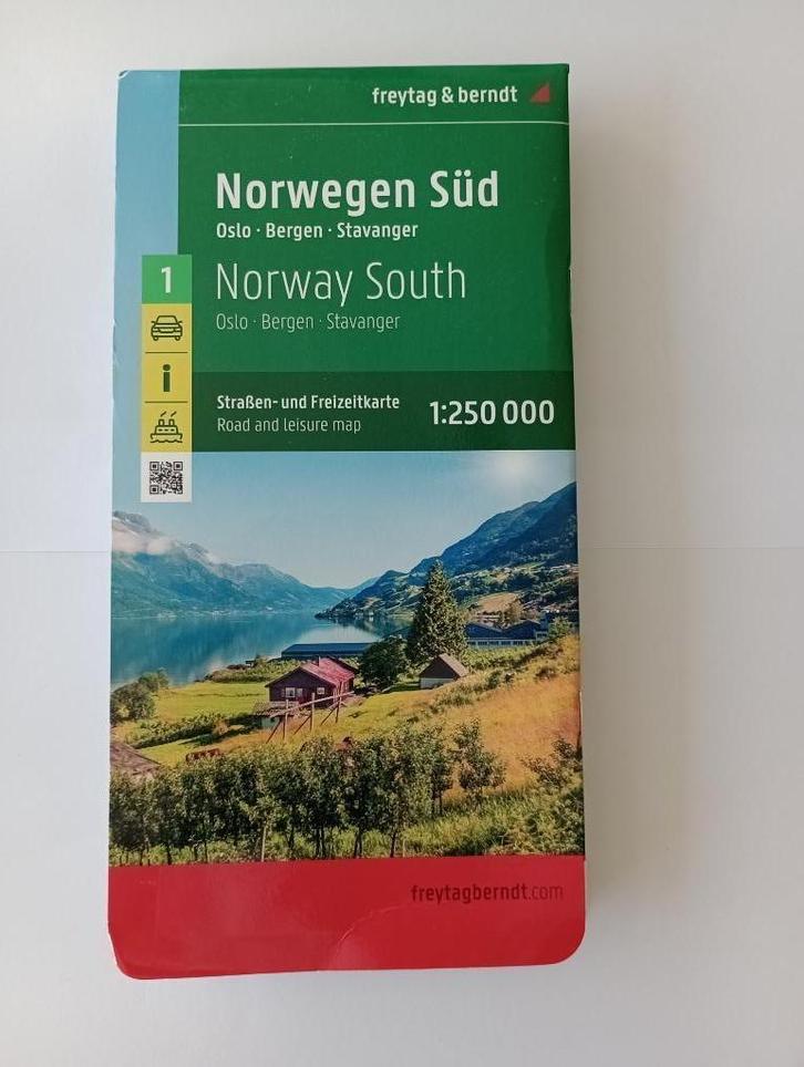 Norway South Freytag & Berndt Road and Leisure Map As new, Boeken, Reisgidsen, Zo goed als nieuw, Reisgids of -boek, Europa, Overige merken