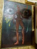 vintage abstract schilderij ``De Ballerina``, Antiek en Kunst, Ophalen