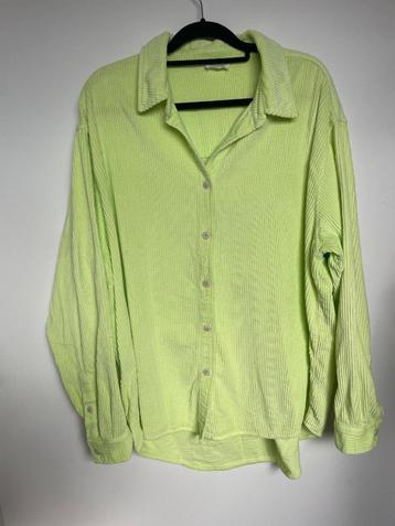 American Vintage gele neon blouse oversized rib maat M/L beschikbaar voor biedingen