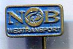 N.O.B. wegtransport blauw op koper speldje ( C_334a ), Verzamelen, Speldjes, Pins en Buttons, Transport, Speldje of Pin, Zo goed als nieuw