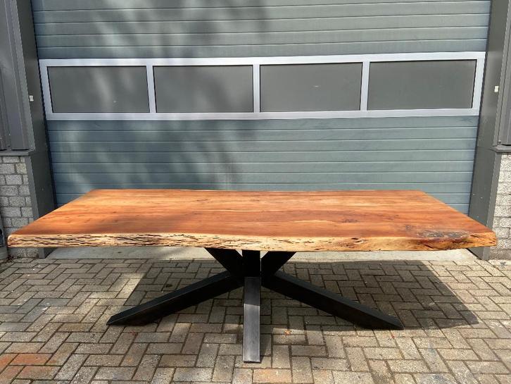 Boomstamtafel, Huis en Inrichting, Tafels | Eettafels, Zo goed als nieuw, 50 tot 100 cm, 200 cm of meer, Vijf personen of meer