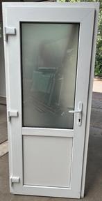 Kunststof achterdeur 86,5 x 202 cm Links kleur Wit, 80 tot 100 cm, Ophalen of Verzenden, Glas, 200 tot 215 cm