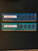 DDR3 desktop RAM 1x 1gb en 1x 2gb (uit dezelfde PC), Computers en Software, RAM geheugen, 1333mhz, Gebruikt, DDR3, Ophalen of Verzenden