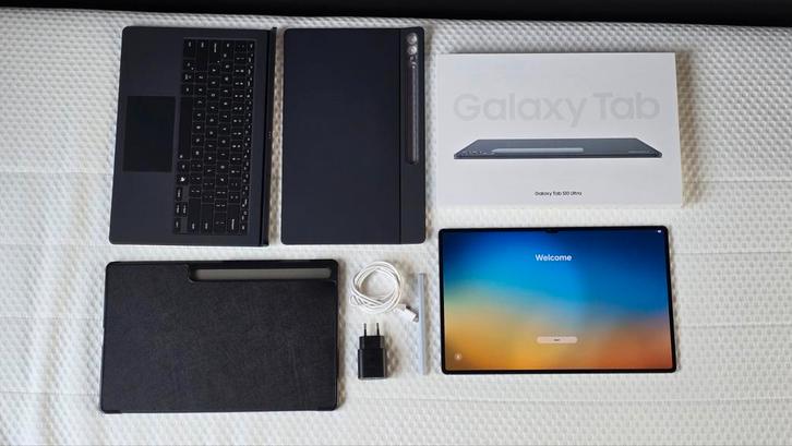 Samsung Galaxy Tab S10 ultra + 2 hoezen + oplader, Computers en Software, Android Tablets, Zo goed als nieuw, Wi-Fi en Mobiel internet