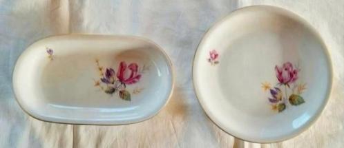 Kahla Germany borden schaaltje roze roos fruitrand, Huis en Inrichting, Keuken | Servies, Zo goed als nieuw, Bord(en), Overige stijlen