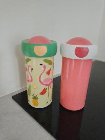 mepal campus schoolbeker roze en flamingo beschikbaar voor biedingen