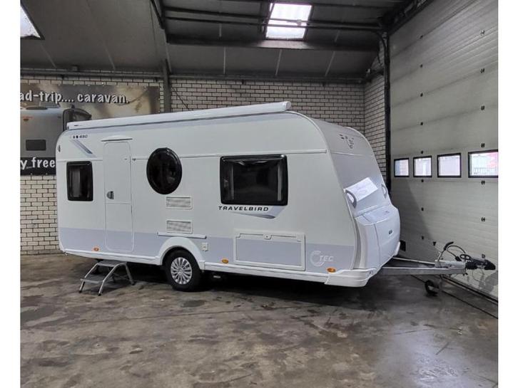 TEC Travelbird 450 TE / Enkele bedden / Mover, Caravans en Kamperen, Caravans, Bedrijf, tot en met 4, 750 - 1000 kg, Standaardzit