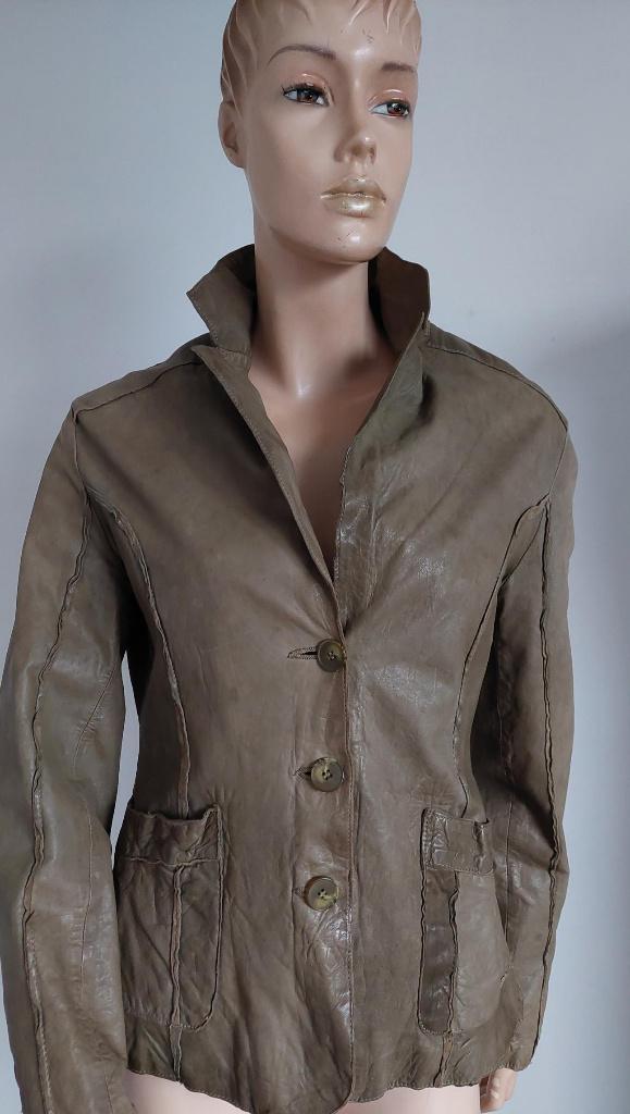 Leren DNA Amsterdam jasje in maat S/M., Kleding | Dames, Jasjes, Kostuums en Pakken, Zo goed als nieuw, Jasje, Maat 38/40 (M)