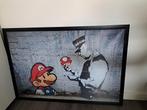 Super Mario Banksy poster inclusief lijst (65x95), Ophalen, A1 t/m A3, Rechthoekig Staand, Film en Tv