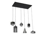 SMOKE GLASS HANGLAMP EETTAFELLAMP SMOKE ERIC KUSTER 6 lichts, Ophalen of Verzenden, Nieuw, 75 cm of meer