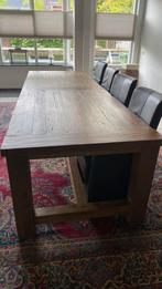 Massief houten eettafel(+vitrine kast,salontafel,boekenkast), Huis en Inrichting, Complete eetkamers, Minder dan 4 stoelen, Landelijk