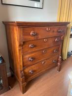 Mooie Houten antieke ladekast., Ophalen, Gebruikt, 100 tot 150 cm, 100 tot 150 cm