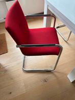 Rode Arco Stoel met Armleuningen, Huis en Inrichting, Stoelen, Ophalen, Gebruikt, Metaal, Eén