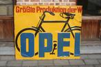 Blikken / ijzeren plaat opel fietsen (jaren 20/30) Duits, Ophalen of Verzenden, Gebruikt, Reclamebord