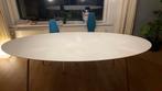 Ovalen eettafel wit, Huis en Inrichting, Tafels | Eettafels, Gebruikt, 100 tot 150 cm, Ophalen of Verzenden, Vijf personen of meer