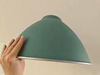 Vintage blauwgroene lampenkap, Huis en Inrichting, Lampen | Lampenkappen, Ophalen, Gebruikt, 25 tot 50 cm, Groen