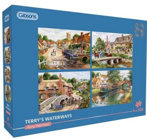 Gibsons - Terry's Waterways - 4x500 stukjes, Hobby en Vrije tijd, Denksport en Puzzels, Nieuw, Legpuzzel, 500 t/m 1500 stukjes