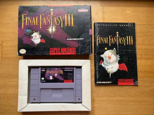 Final fantasy III snes, Spelcomputers en Games, Games | Nintendo Super NES, Zo goed als nieuw, Platform, 1 speler, Vanaf 3 jaar