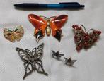 Vlinder sieraden 3x broche 1x oorbellen 1x hanger - set, Sieraden, Tassen en Uiterlijk, Antieke sieraden, Ophalen, Overige materialen