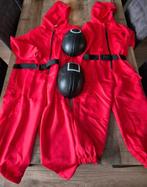 Squid Game pakken outfit carnaval incl. Maskers., Ophalen of Verzenden, Zo goed als nieuw, Jongen of Meisje