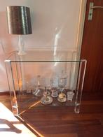 Glazen sidetable, Ophalen, Gebruikt, 50 tot 100 cm, 25 tot 50 cm