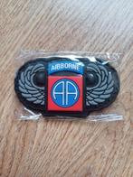 Patch 3D PVC 82nd Airborne silver wings, Verzamelen, Militaria | Tweede Wereldoorlog, Embleem of Badge, Amerika, Overige soorten