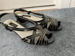 Ecco, elegant ,zwarte  lak, sandalen, maat 40, Ecco, Zwart, Zo goed als nieuw, Sandalen of Muiltjes