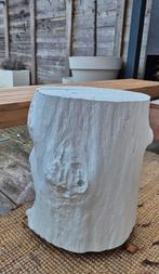 Boomstamtafeltje ,plantentafel, bijzettafeltje, Huis en Inrichting, Tafels | Bijzettafels, Ophalen, Rond, Overige materialen, Minder dan 55 cm