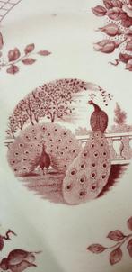 Societe Ceramique peacock rood ontbijtbord, Huis en Inrichting, Keuken | Servies, Ophalen of Verzenden