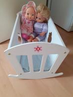 Te koop,schommel wiegje met 2 poppen, Ophalen, Gebruikt, Babypop