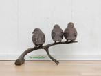 166* Bronzen tak met 3 vogels(Boven €75 geen verzendkosten), Nieuw, Overige materialen, Ophalen of Verzenden, Dierenbeeld