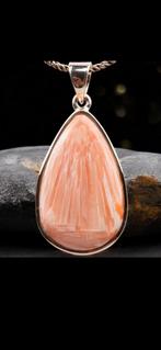 925 sterling zilver met Scolesiet., Overige voorstellingen, Verzenden, Nieuw, Roze