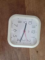 Junghans quartz klok vintage wit, Ophalen of Verzenden, Zo goed als nieuw