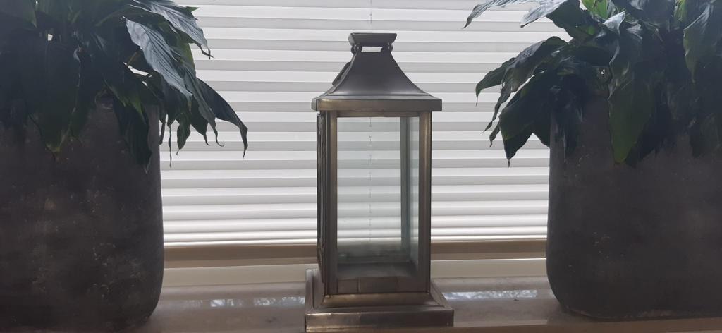 Mooie brocante lantaarn, Huis en Inrichting, Ophalen, Gebruikt