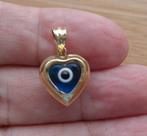 14 karaat 585 gouden hanger met boze oog [1124], Verzenden, Zo goed als nieuw, Goud, Goud