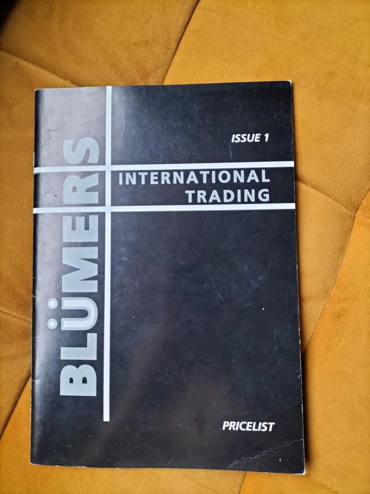 Oude prijslijst "Blümers international trading" Harley, Motoren, Handleidingen en Instructieboekjes, BMW, Ophalen of Verzenden