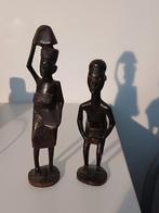 Afrikaanse beeldjes (2x), Antiek en Kunst, Kunst | Niet-Westerse kunst, Ophalen of Verzenden