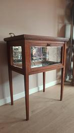 Uniek vintage theekastje met geslepen glas, Ophalen, 50 tot 100 cm, Onbekend, 25 tot 50 cm