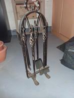 smeedijzeren open haard set, Ophalen, Gebruikt, Houthaard