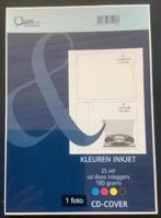 Kleuren Inkjet; 25 vel cd doos inleggers; 180 gram; cd-cover, Ophalen of Verzenden, Nieuw