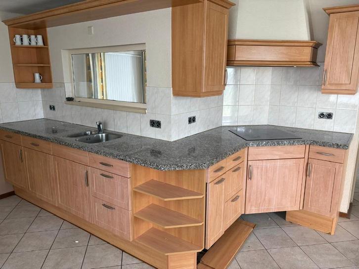 Complete hoekkeuken met apparatuur, Huis en Inrichting, Keuken | Complete keukens, Gebruikt, Hoekkeuken, Bruin, Graniet of Steen