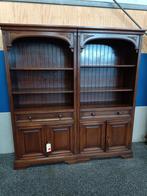 Tweedelige Boekenkast, Ophalen, Minder dan 50 cm, Gebruikt, Kersenhout