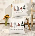 2 Nieuwe Kerst Kussenhoezen - Pillowcase Kerstthema, Ophalen of Verzenden, Nieuw, Wit, Vierkant