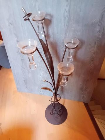 Mooie metalen kaarsenhouder voor 4 kaarsen beschikbaar voor biedingen