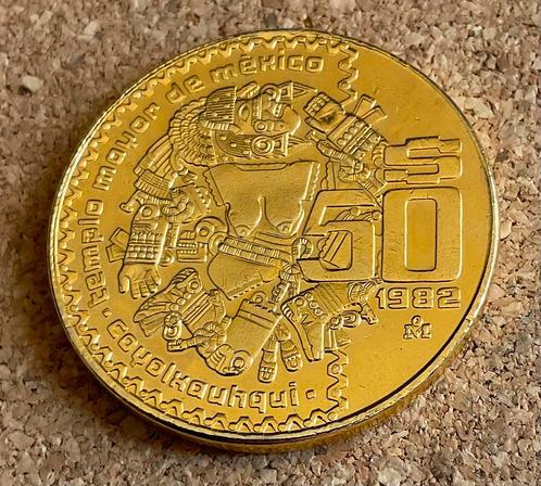 Munt - Mexico 50 Pesos 1982 Coyolxauhqui, Postzegels en Munten, Munten | Amerika, Losse munt, Midden-Amerika, Ophalen of Verzenden