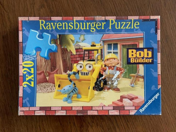 Bob de Bouwer puzzel; 2x 20 stukjes; Ravensburger, Kinderen en Baby's, Speelgoed | Kinderpuzzels, Zo goed als nieuw, 2 tot 4 jaar