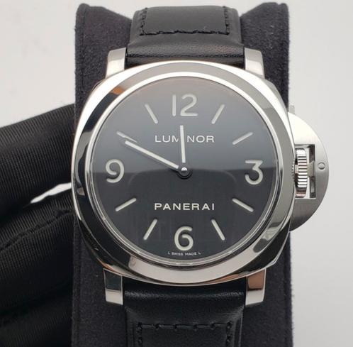 Panerai Luminor Base, Sieraden, Tassen en Uiterlijk, Horloges | Heren, Zo goed als nieuw, Overige merken, Staal, Leer, Ophalen of Verzenden